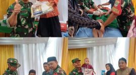 Anggota Koramil 04/Cengkareng bersama tenaga medis saat melaksanakan kegiatan Khitan Subuh gratis bagi anak-anak warga di Mushola Al Ikhlas, Kedaung Kaliangke, Cengkareng, Jakarta Barat