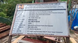 Proyek rehabilitasi dan renovasi gedung Madrasah Tsanawiyah Swasta (MTsS) NU Krui, Kabupaten Pesisir Barat, Lampung,