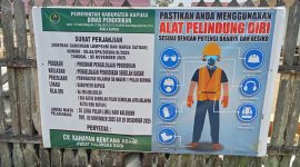 “Kondisi halaman SDN 1 Pulau Kupang yang diduga belum selesai dikerjakan meski tahun anggaran telah berakhir.”