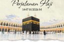Jemaah haji Indonesia bersiap memasuki asrama haji sebagai tahap awal keberangkatan menuju Tanah Suci dalam rangkaian ibadah haji 1447 H/2026 M.