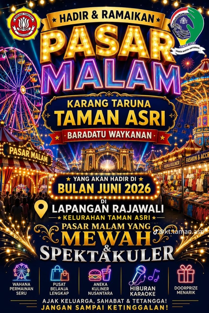 Aktivitas Pasar Malam Taman Asri di Kecamatan Baradatu, Kabupaten Way Kanan, yang masih beroperasi meski adanya Surat Edaran Bupati terkait larangan kegiatan hiburan malam. Kondisi tersebut menuai sorotan dari warga dan aktivis setempat. Foto: Istimewa/Tikampost.id