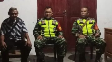 Kodim 1301/Sangihe Bersama Warga Gelar Patroli Siskamling Jaga Keamanan Wilayah