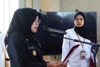 Wakil Bupati Dharmasraya, Leli Arni, melantik sebanyak 46 pejabat administrator