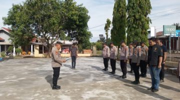 kapolsek Pakuan Ratu Apel Pagi Kedisiplinan Anggota Polri Polsek Pakuan Ratu Way Kanan Lampung, 