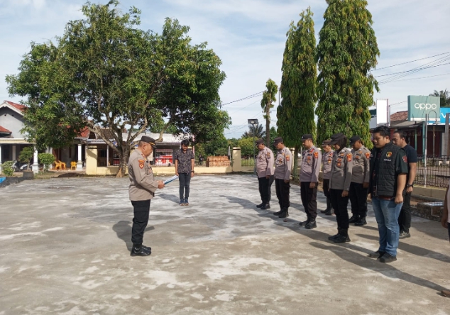 kapolsek Pakuan Ratu Apel Pagi Kedisiplinan Anggota Polri Polsek Pakuan Ratu Way Kanan Lampung, 