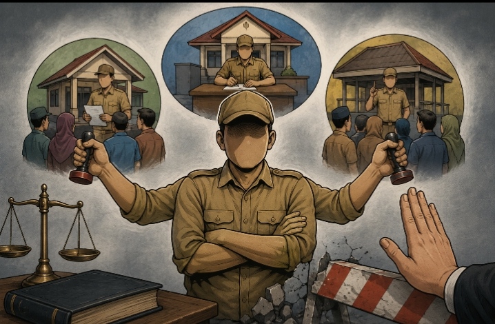 Foto Ilustrasi oknum aparat Desa di Duga Rangkap Tiga Jabatan Sekaligus di Desa Banjar Mulya,Way Kanan