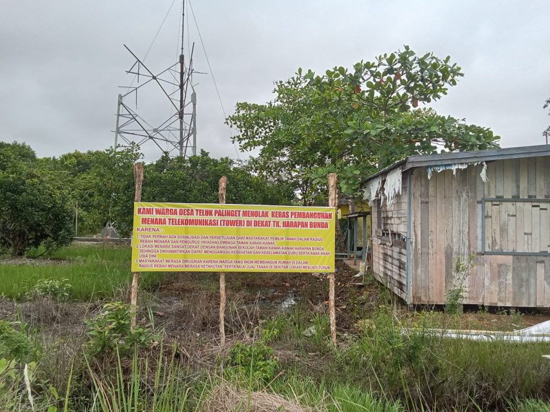 Tower Telekomunikasi Diprotes Warga, Dugaan Minim Sosialisasi di Teluk Palinget Mencuat