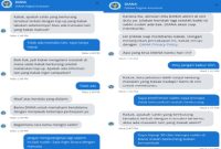 Tangkapan layar chat otomatis aplikasi Dana 