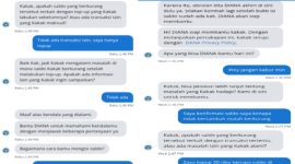 Tangkapan layar chat otomatis aplikasi Dana 