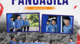 Suasana Apel Peringatan Hari Lahir Pancasila Tahun 2026 di Kantor KSOP Kelas IV Pulang Pisau, Senin (1/6/2026). Apel diikuti seluruh pegawai sebagai wujud komitmen dalam mengamalkan nilai-nilai Pancasila dalam pelaksanaan tugas dan pelayanan kepada masyarakat.