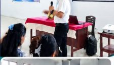Kepala Dinkesda Kabupaten Kepulauan Sangihe, dr. Handry Pasandaran, ME, memberikan materi saat Pelatihan Kader Program SANTER-TB di Tahuna. Program ini menjadi salah satu strategi percepatan eliminasi Tuberkulosis (TBC) di Sangihe menuju target nasional tahun 2030. (Foto: Istimewa)