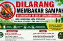 Warga RT 004/07 Cengkareng Barat memasang imbauan larangan membakar sampah sebagai bentuk kepedulian terhadap lingkungan dan kesehatan masyarakat. Langkah ini muncul menyusul adanya keluhan warga terkait dugaan aktivitas pembakaran sampah rumah tangga yang masih berlangsung di wilayah tersebut. (Foto: Istimewa)