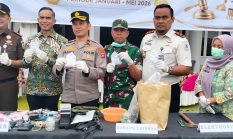 Kejari Dharmasraya Musnahkan Barang Bukti 47 Perkara, Kasus Narkotika Masih Mendominasi