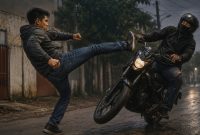 Wanda melawan dengan menendang stang motor pelaku. Tindakan tersebut membuat pelaku kehilangan keseimbangan hingga terjatuh ke pinggir jalan (Foto.Ilustrasi)