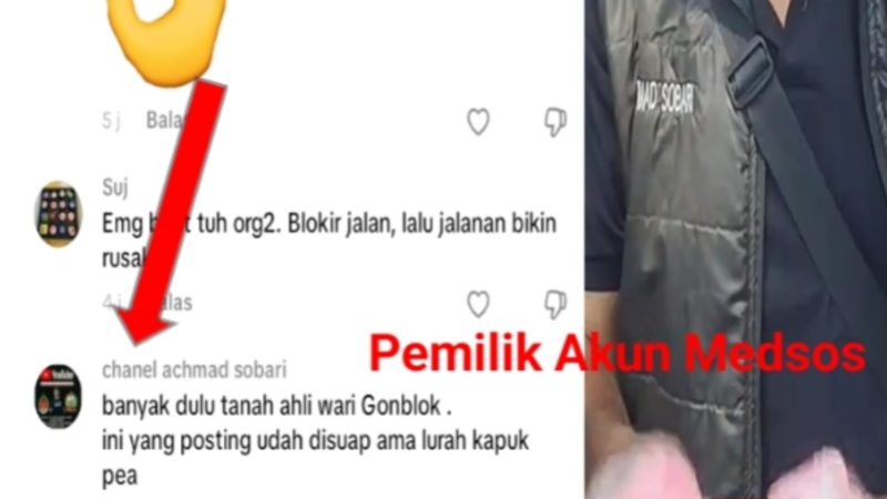 Tangkapan layar unggahan di media sosial yang menampilkan komentar warganet terkait dugaan persoalan lahan dan tudingan terhadap pihak tertentu. Konten tersebut menjadi sorotan publik dan memicu beragam tanggapan di ruang digital. Kebenaran isi unggahan masih perlu diverifikasi sesuai fakta dan ketentuan hukum yang berlaku.
Foto: Tangkapan layar media sosial/Dok. Tikampost.id.