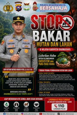 Polres Dharmasraya Serukan Stop Pembakaran Hutan dan Lahan