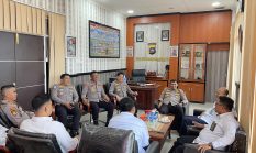 Kapolres Dharmasraya Sambut Kunjungan Silaturahmi Dandim 0310/SSD yang Baru.