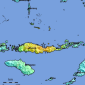 Foto : Peta Guncangan Gempa Bumi Mag:7.7 (30 km TimurLaut MBAY-NAGEKEO-NTT). (BMKG)