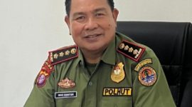Keterangan: Kepala UPT KPHL Kapuas Kahayan, Mico Duwiter, S.Hut., M.Si., saat menyampaikan keterangan terkait upaya penanganan kebakaran hutan dan lahan (karhutla) di wilayah Desa Katunjung, Kecamatan Mantangai, Kabupaten Kapuas, Kalimantan Tengah.