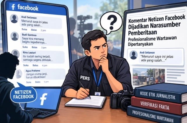 Komentar Netizen Facebook Dijadikan Narasumber Pemberitaan, Profesionalisme Wartawan Dipertanyakan
