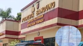 Foto tangkapan layar video rekaman pengurus truk saat di Polresta Bandung untuk mengambil STNK yang disita 