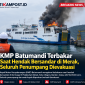 KMP Batumandi mengalami kebakaran saat hendak bersandar di Dermaga VI Pelabuhan Merak, Kota Cilegon, Banten, Selasa (20/10/2026) sore. Seluruh penumpang dan awak kapal dilaporkan berhasil dievakuasi.