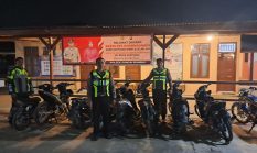 Antisipasi Balap Liar, Polsek Sungai Rumbai Amankan 9 Sepeda Motor.