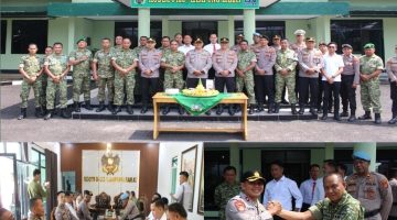 Dalam rangka memperingati HUT ke-81TNI, Polres Pesisir Barat memberikan kejutan kepada jajaran Kodim 0422/Lampung Barat, 
