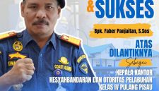 Riswanto Basuki, M.Mar.E., M.M., menyampaikan ucapan selamat dan sukses kepada Faber Panjaitan, S.Sos., atas pelantikannya sebagai Kepala Kantor KSOP Kelas IV Pulang Pisau. Ia berharap kepemimpinan pejabat yang baru dapat meningkatkan kualitas pelayanan kepelabuhanan serta memperkuat keselamatan dan keamanan pelayaran