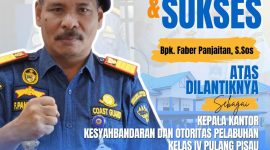 Riswanto Basuki, M.Mar.E., M.M., menyampaikan ucapan selamat dan sukses kepada Faber Panjaitan, S.Sos., atas pelantikannya sebagai Kepala Kantor KSOP Kelas IV Pulang Pisau. Ia berharap kepemimpinan pejabat yang baru dapat meningkatkan kualitas pelayanan kepelabuhanan serta memperkuat keselamatan dan keamanan pelayaran
